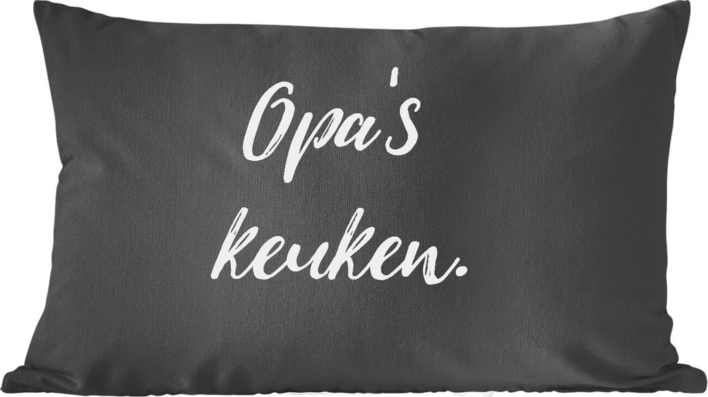 MuchoWow Zierkissen Sofakissen Wohnzimmer Dekokissen 50x30 cm Sprichwörter - Großvater - Zitate - Großvaters Küche - Wohnzimmerdekoration - P...