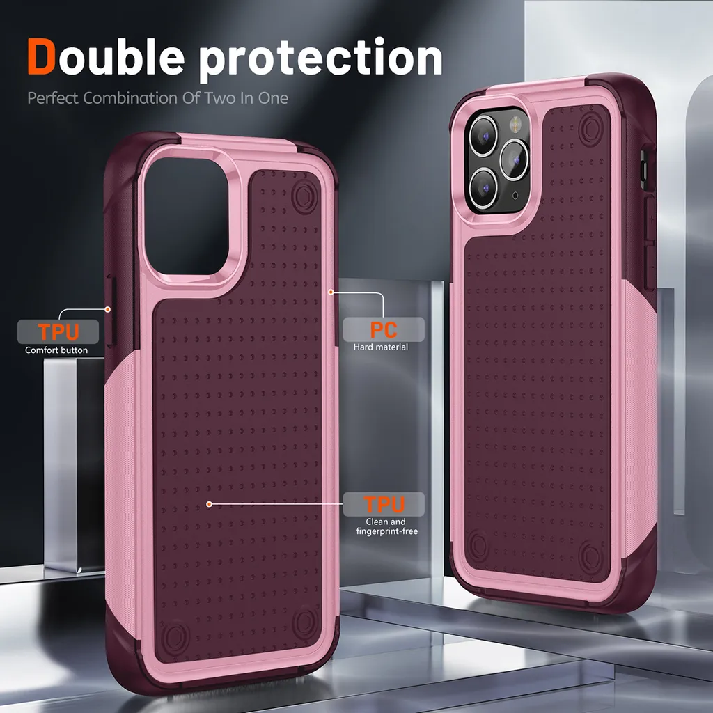 Cover Ibrida iPhone 11 Pro Max Rosa Rosso - Design Sicuro - 3
