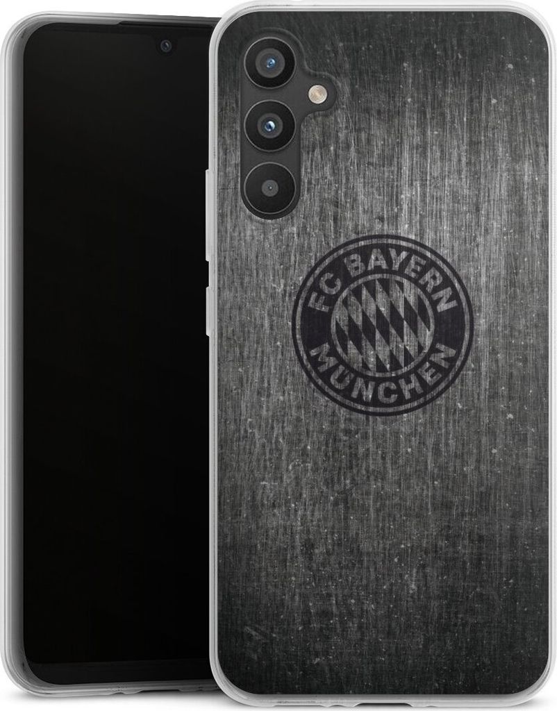 DeinDesign Handyhülle für Samsung Galaxy A34 5G Silikon Hülle Case Smartphone Schutzhülle FC Bayern München FCB Metallic Look