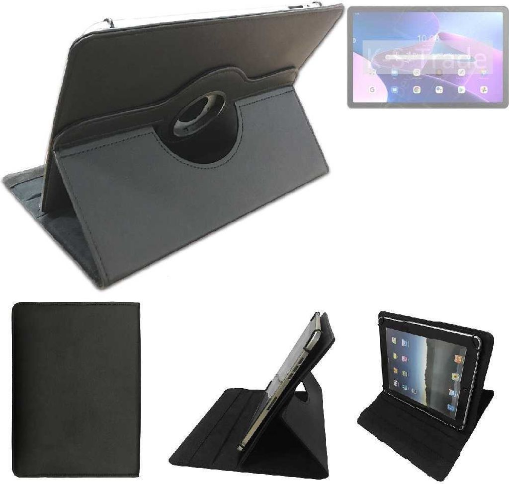 High quality kompatibel mit Lenovo Tab M10 Plus (3rd Gen) Wi-Fi SD680 Schutz Hülle 360° Tablet Case Schutzhülle Flip Cover schwarz. Tablet Hülle