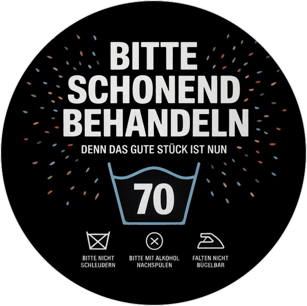 Wäschepflegeetikett Magnet bitte schonend behandeln wird 70