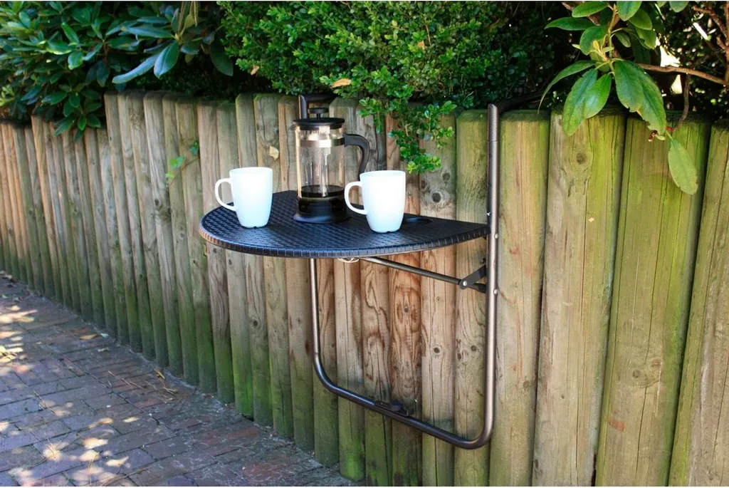 Table de balcon compacte VENTANA - Gain de place et aspect rotin - 5