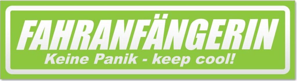 Fahranfängerin invertiert Magnetschild Schild magnetisch