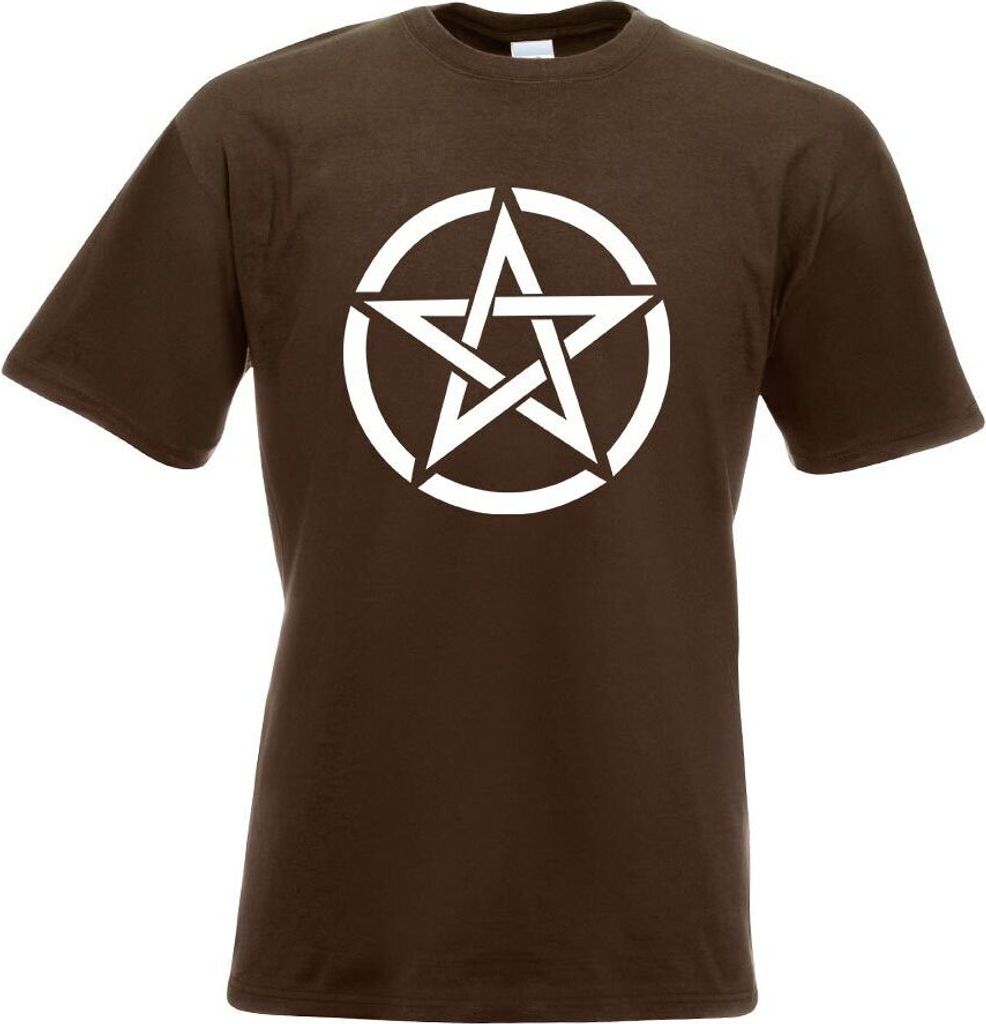 Kiwistar - T-Shirt - Chocolate - Pentagramm Motiv2 Motiv Bedruckt Funshirt Design Print - mit Motiv Bedruckt - Funshirt Design - Sport - Freizeit -...