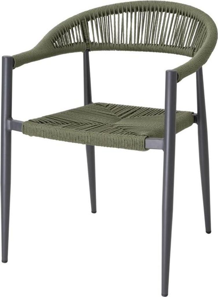 Bolero Eden PE Twist Rattan Outdoor Armstuhl Grün (4 Stück)