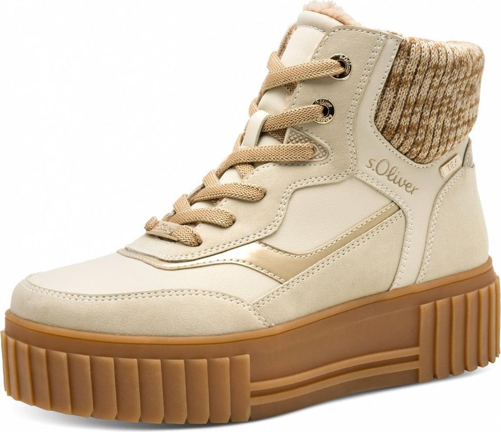 s.Oliver S.Oliver Schnürstiefel Beige Produktbild 