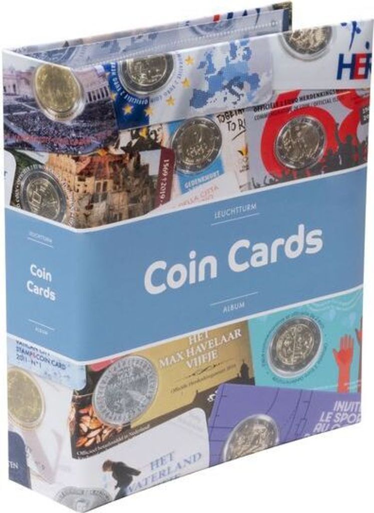 Leuchtturm Sammelalbum für 96 Coincards mit 8 transparenten Einlegehüllen beidseitig betrachtbar