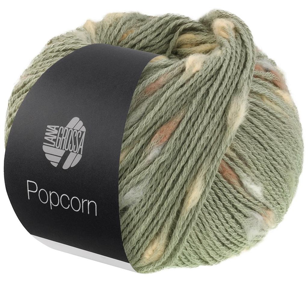 Lana Grossa - Popcorn 0013 resedagrün beige camel nougat Produktbild 