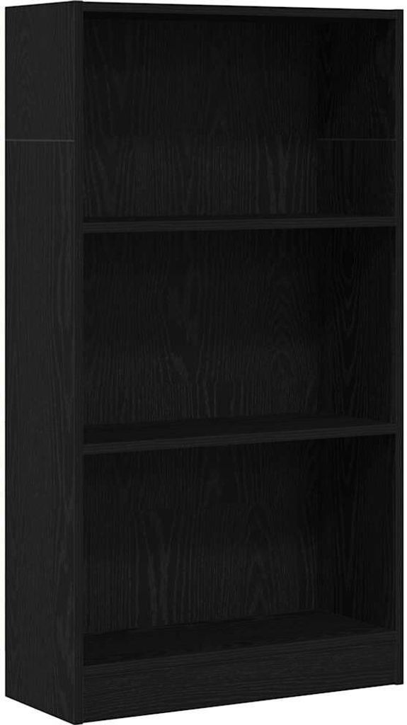 Bücherregal Schwarz Eichen-Optik 60x24x109 cm Holzwerkstoff