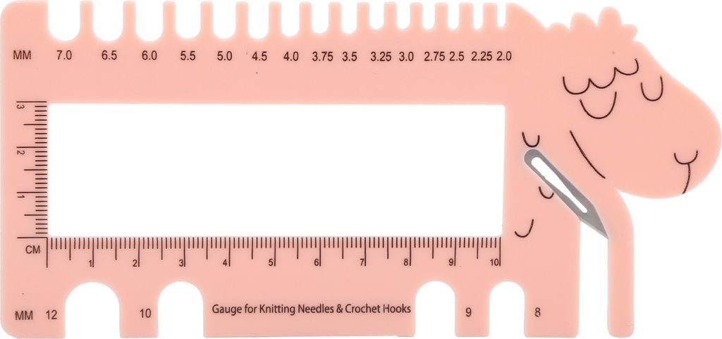 Lineal Plastikschafe Form Häkelpullover -Strickfadenmessgerät Messung des Webwerkzeugs