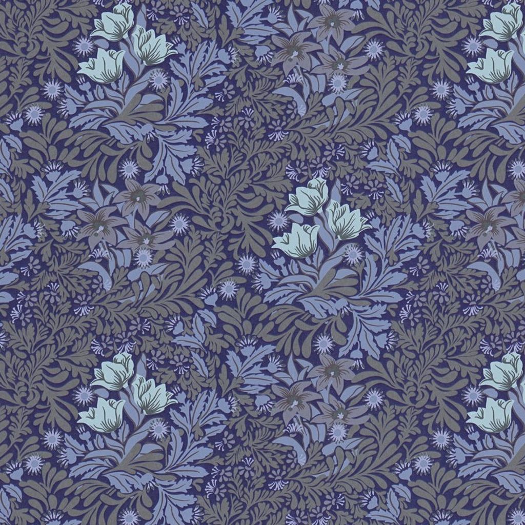 A.S. Creation | Art of Eden | 390571 | Vliestapete | Blumenoptik | 10.05 x 0.53 m | Blau | Wohnzimmer | Flur | Büro | Küche | Wohnräume