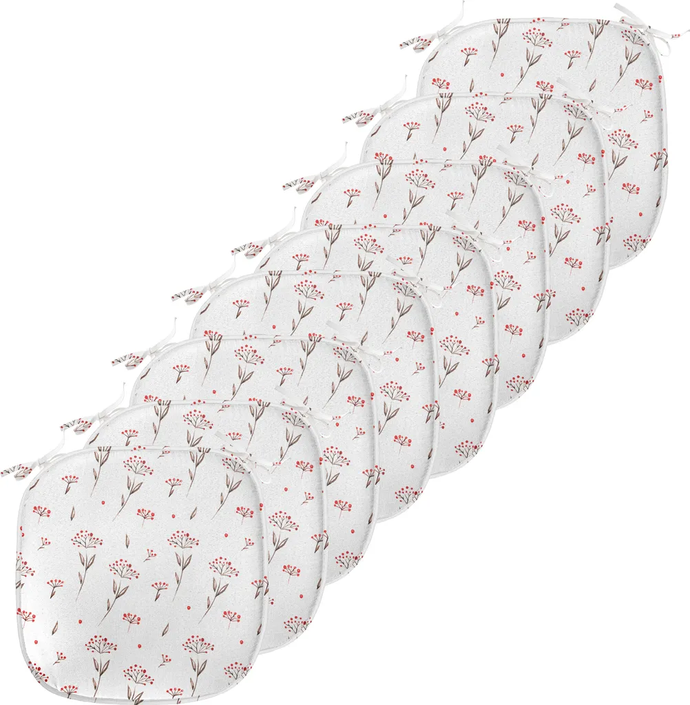 Coussin pour Chaise de Salle à Manger 40x40cm Lot de 8 Siège Cuisine