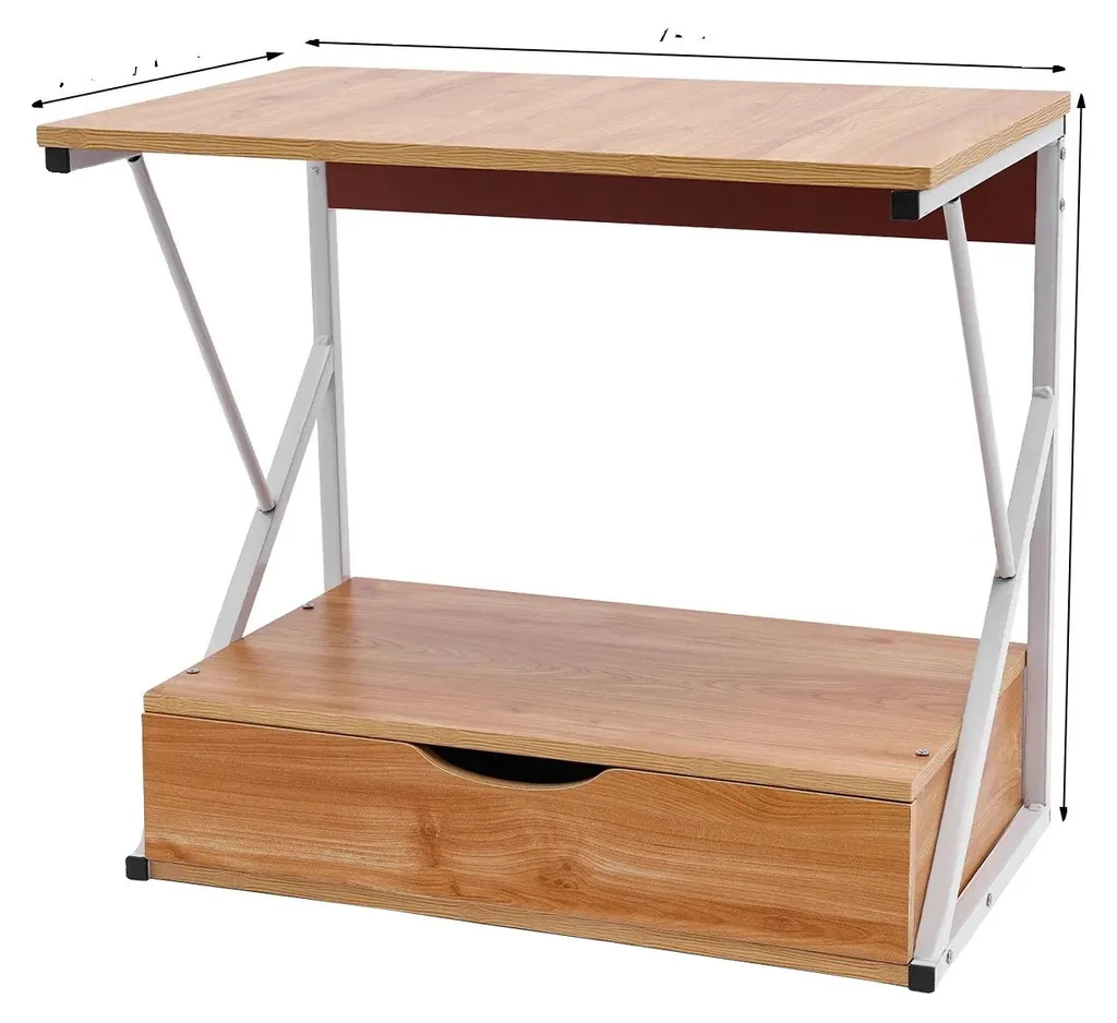 Rangement Micro-ondes 2 Niveaux Gain de Place, Étagère Bois Amovible