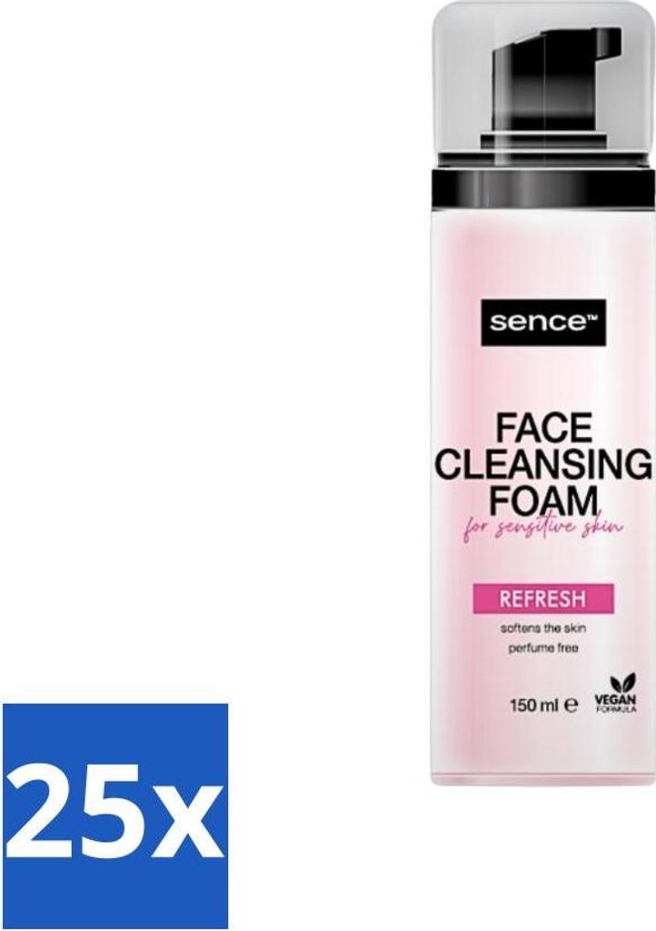 Sence - Empfindliche Haut - Gesichtsreiniger - Schaum - 150 ml - Vorteilspack - 25 Stücke