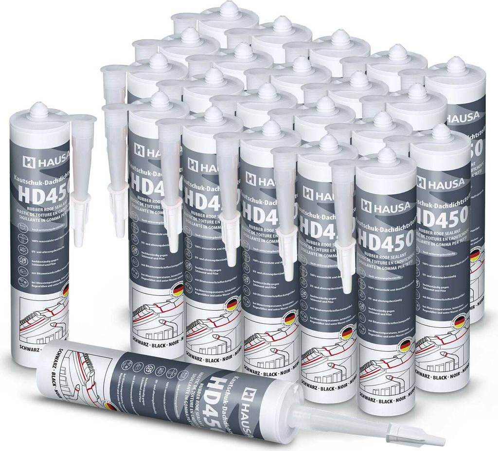 Hausa Kautschuk Dachdichtstoff HD450 Schwarz 24x 300ml Produktbild 