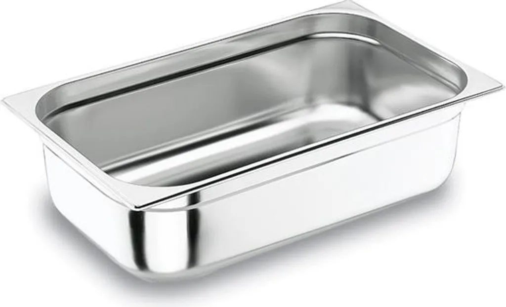 Bac Inox 1/1 150 mm robuste Lacor Ld avec bords renforcés anti-pliure