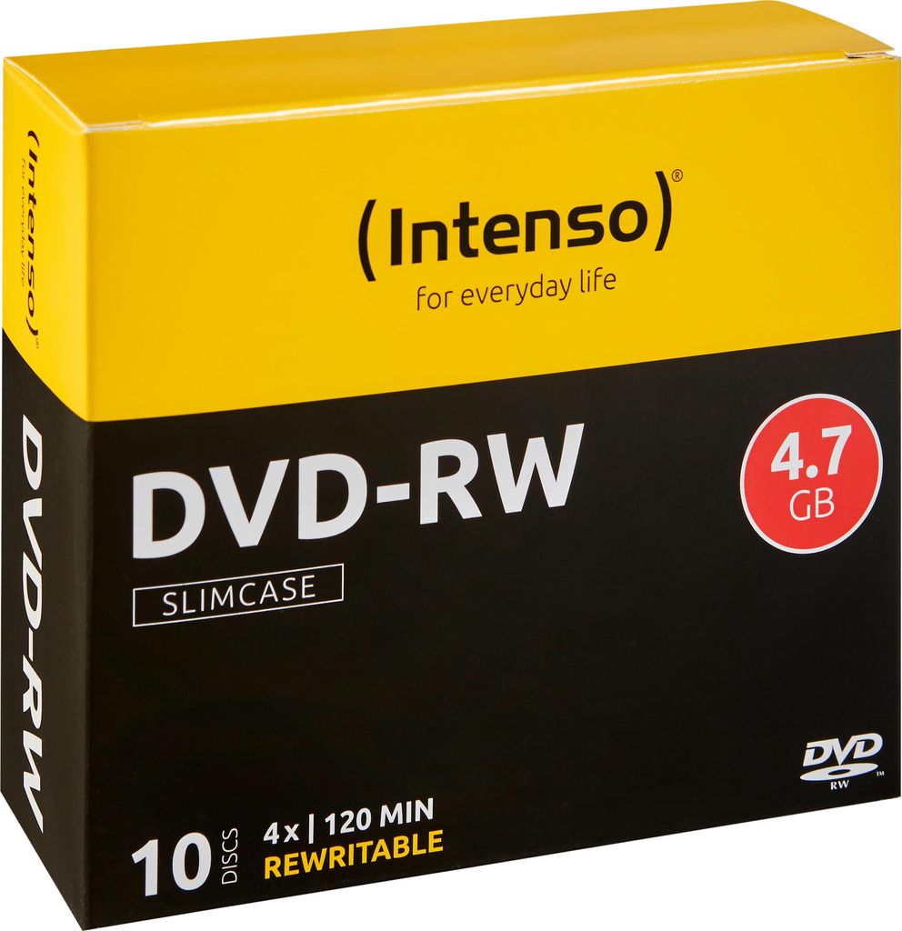 DVD-RW 4,7GB, 4X, 10er Slimcase DVD-Rohlinge