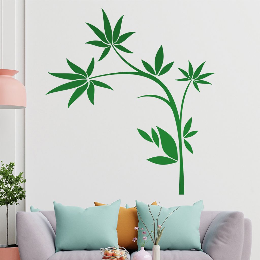 Ast - Vögel - Sterne Wandtattoo in 6 Größen - Wandaufkleber Wall Sticker - Dekoration, Küche, Wohnzimmer, Schlafzimmer, Badezimmer