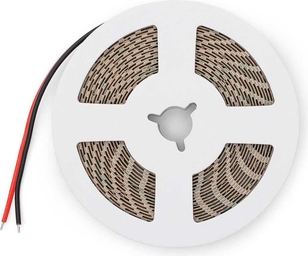 LED-Streifen 24V SMD 120 LED/m 5m 16W/m 2000lm/m High Lumen Breite 8mm Schnitt 5cm IP20 6000K Kaltweiß