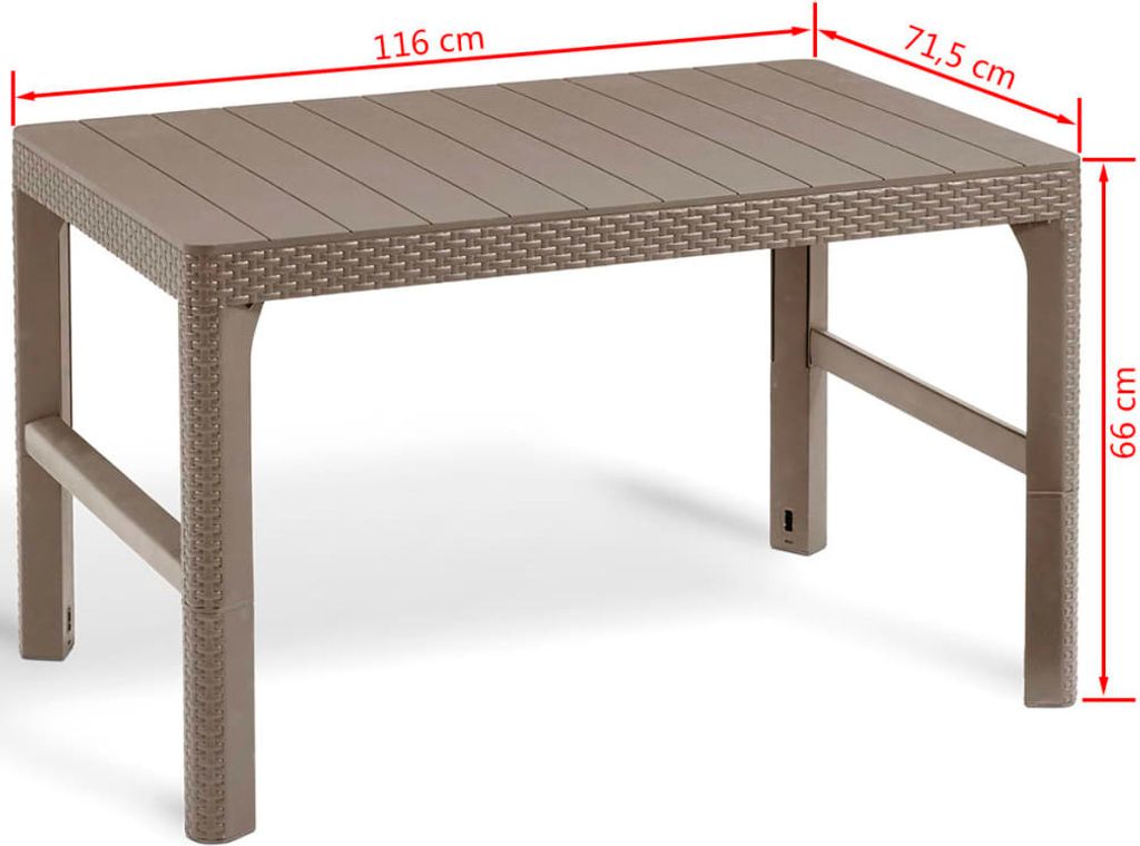 Keter Gartentisch Lyon Cappuccino-Braun Produktbild 3