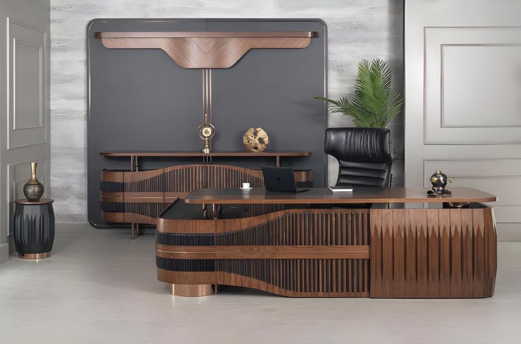 Eckschreibtisch Büro Einrichtung Chef Zimmer Möbel Design Schreibtisch Tisch