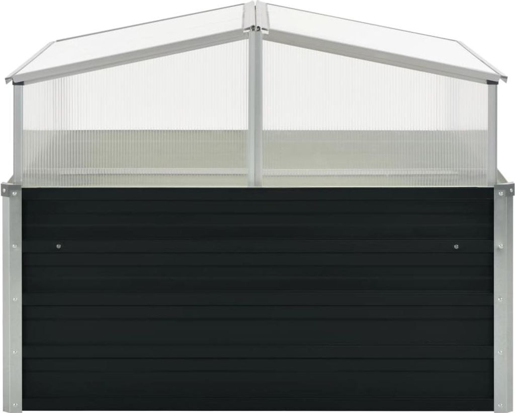 vidaXL skleník antracit 100x100x77 cm pozinkovaná oceľ Obrázok produktu 