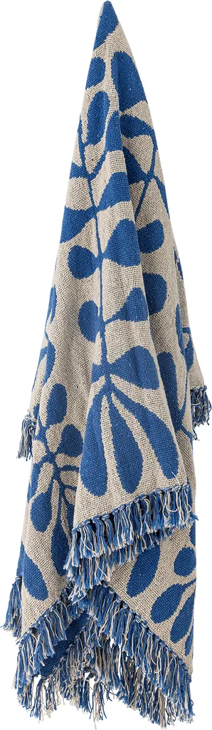 Jeté de lit bleu en coton recyclé éco-conçu pour chambre parentale - 3