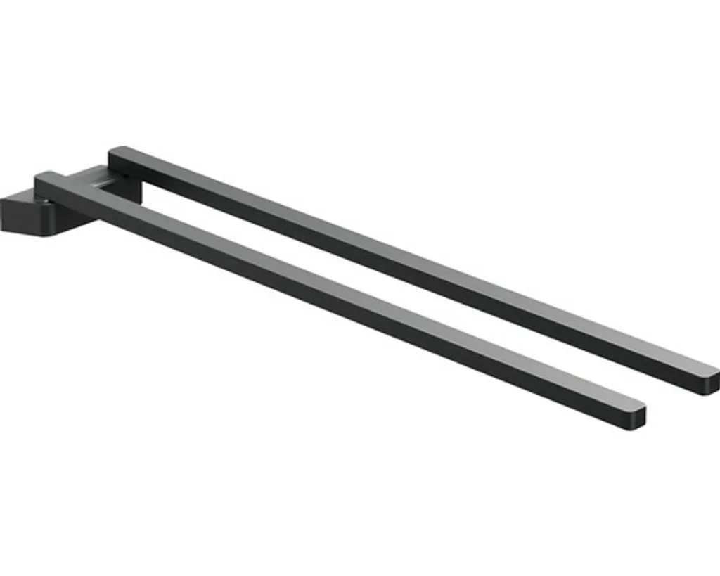 Porte-serviettes noir pivotant RAVAK 10° TD 340.20 en laiton durable