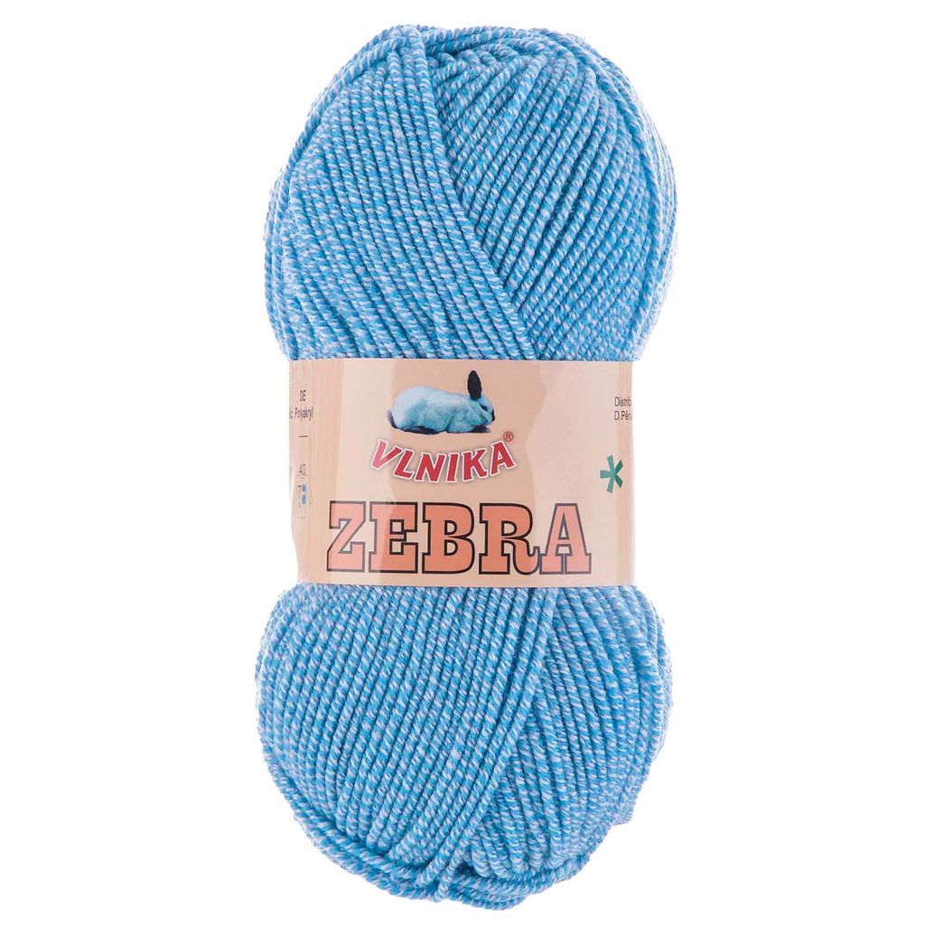 100g Strickgarn Zebra zweifarbige Strickwolle Häkelgarn Handstrickgarn Farbwahl, Farbe:430 blau | weiß