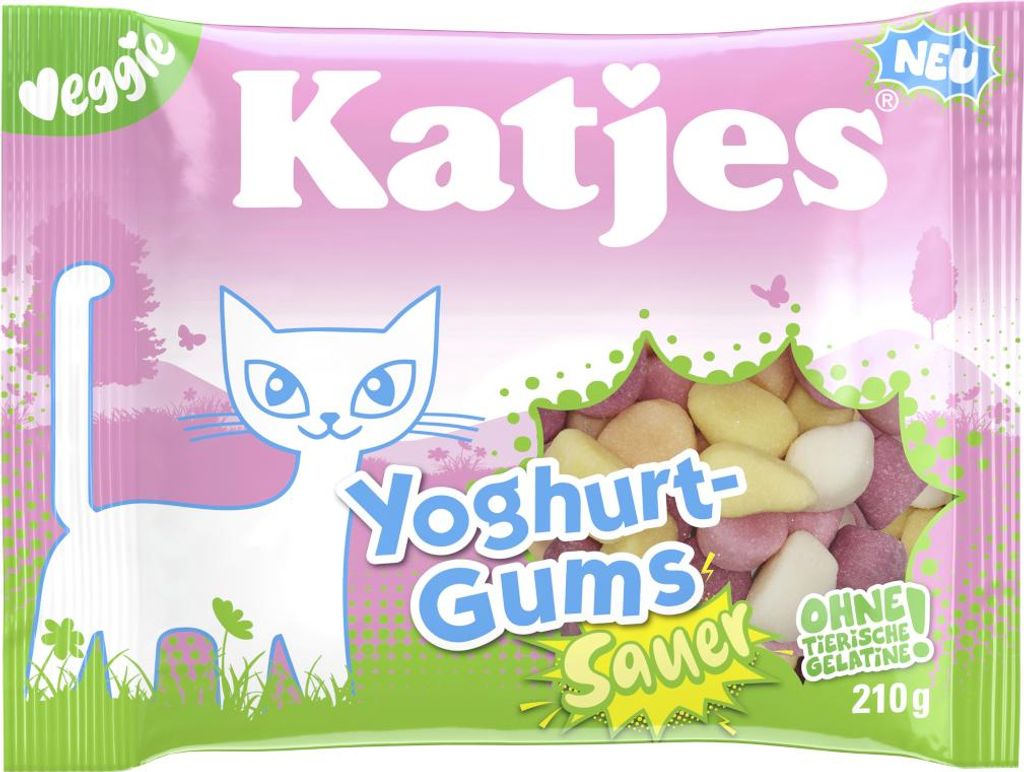 Katjes Yoghurt Gums – kwaśne żelki owocowe o smaku jogurtu Zdjęcie produktu 