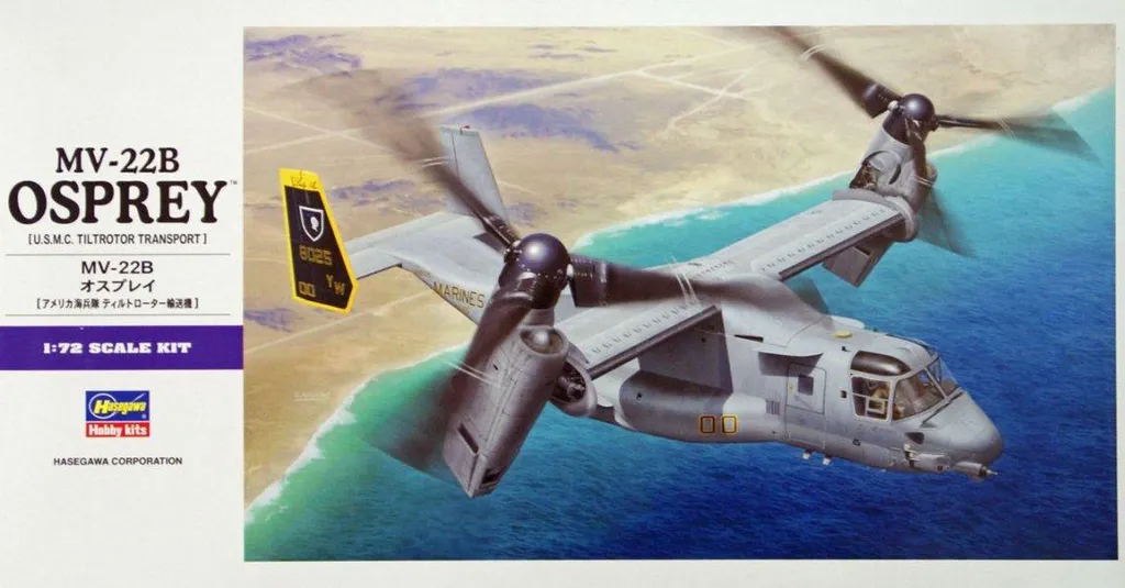 Avion de Transport MV-22B Osprey 1:72 Maquette Plastique à Monter