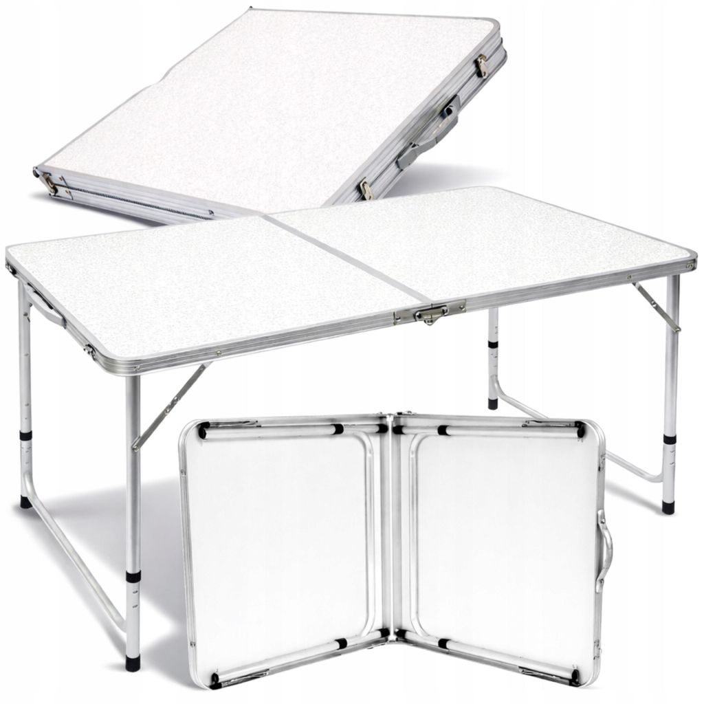 Omna | Skládací kempingový stůl – 120 × 60 cm – hliník – Obrázek produktu 