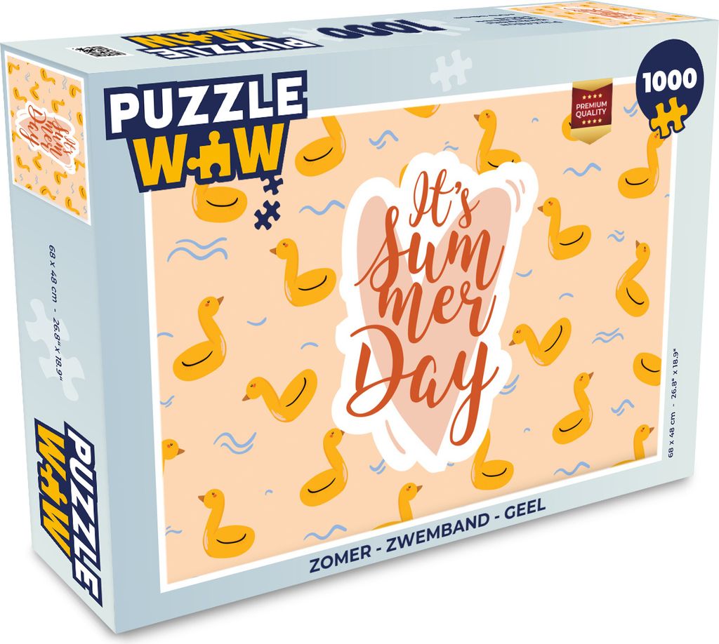 MuchoWow Puzzle 1000 Teile Sommer - Poolband - Gelb - Erwachsene - Rätsel