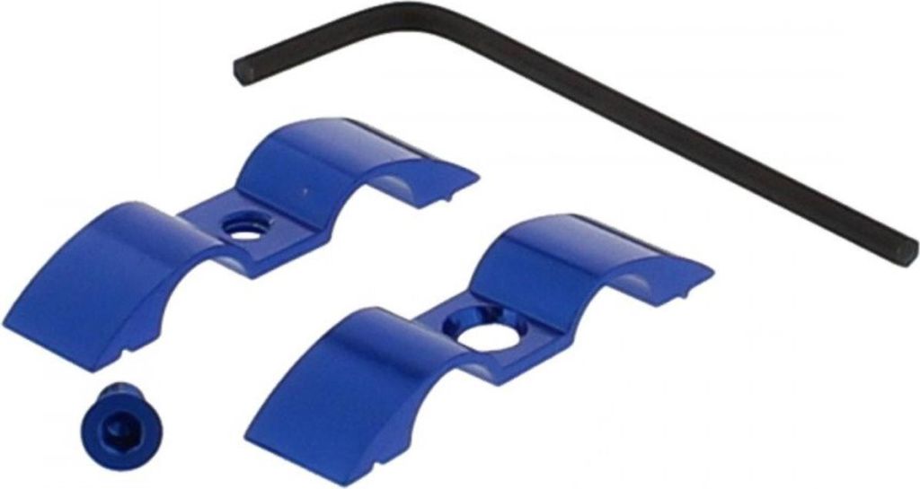 Halter JMP Bremsschlauch 9mm 2-fach Aluminium blau