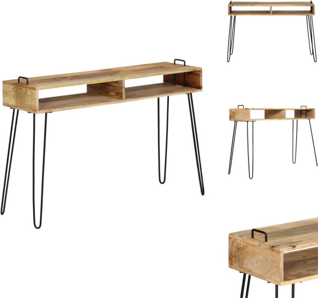 vidaXL Konsolentisch Mangoholz Massiv 115 x 35 x 76 cm - Beistelltische