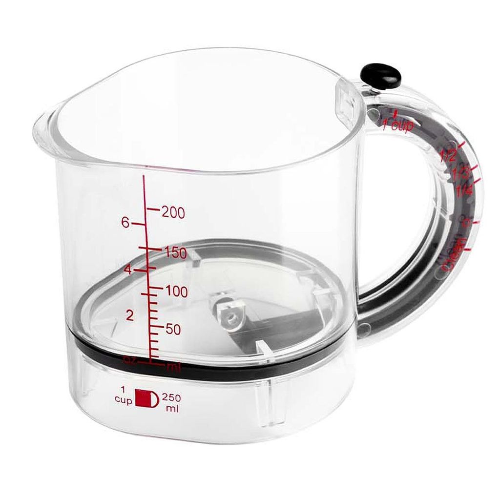 Messbecher 200 ml Messkrug,Multifunktionaler Verstellbarer Messbecher, pr?zise Skala,Kš¹chenhelfer,fš¹r Kochen und Backen