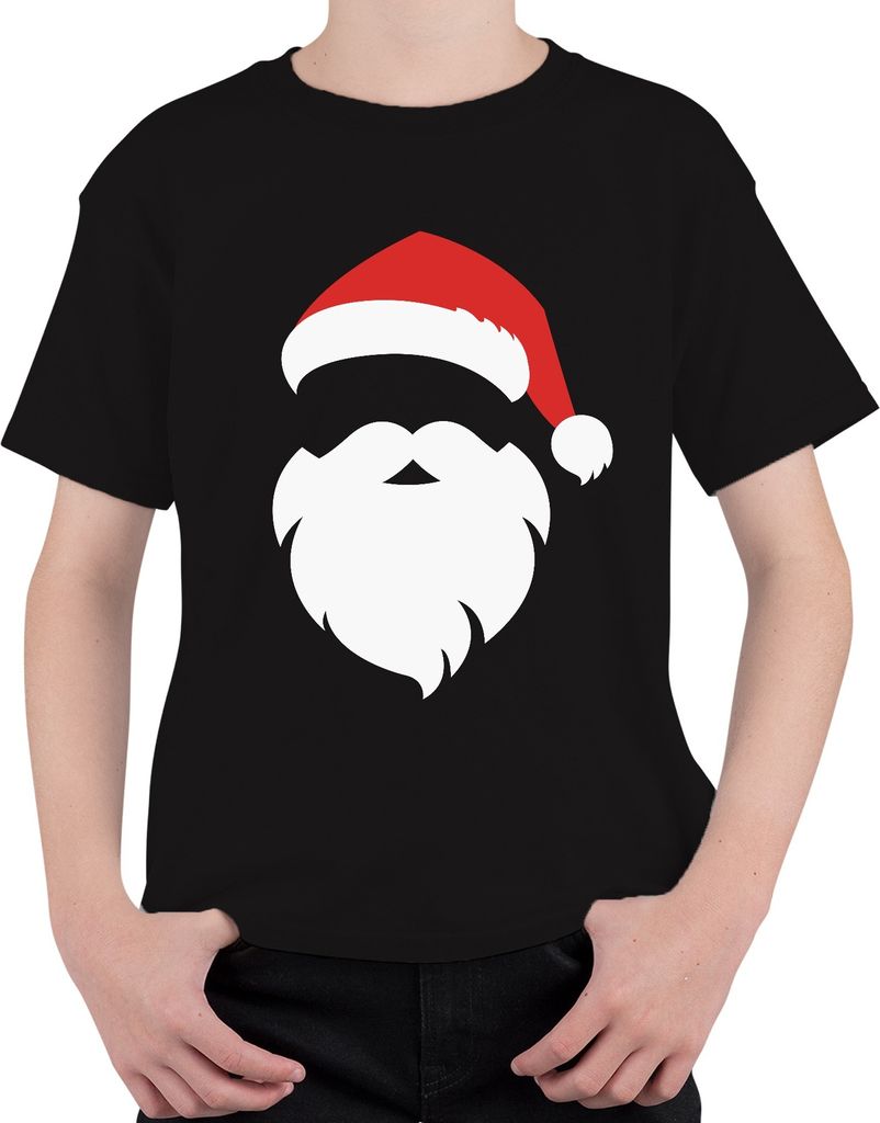 Santa Weihnachtsmann Weihnachtsoutfit - Weihnachten Weihnachtsgeschenk Christmas Uni Kinder T-Shirt, Schwarz, 152