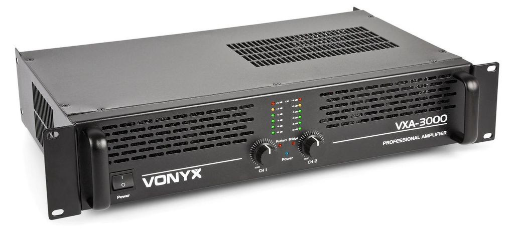 Vonyx VXA-3000, 2.0 Kanäle, 90 dB, 1500 W, 1000 W, 70 dB, Produktbild 