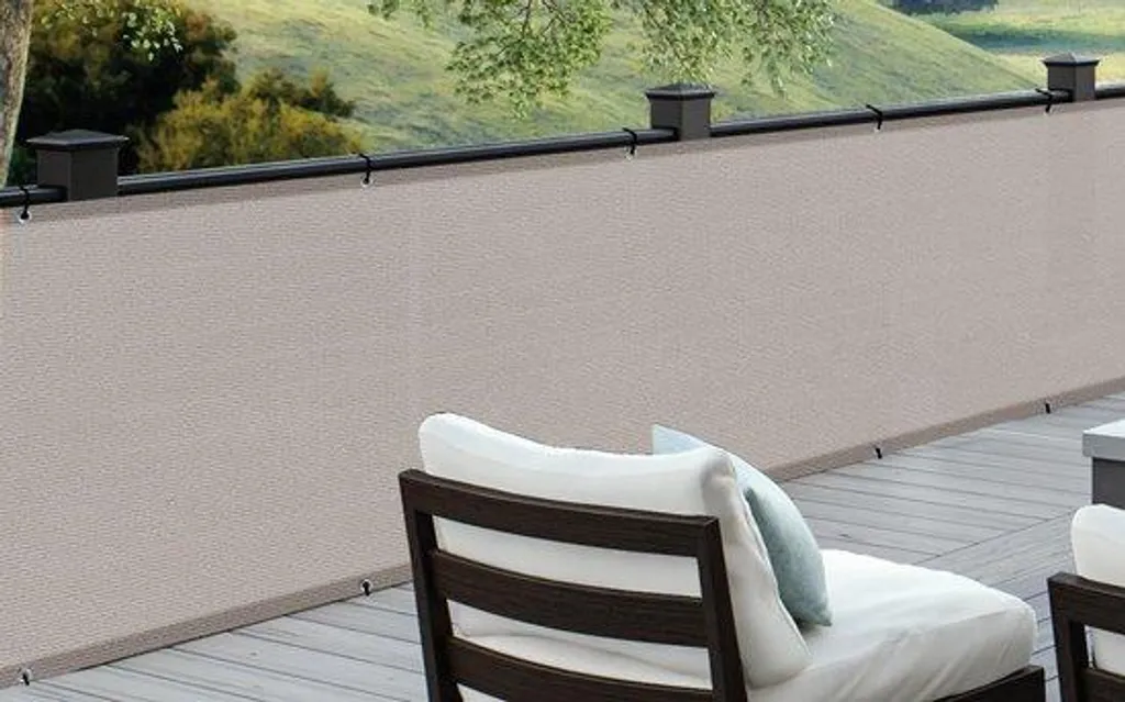 Protection balcon PEHD haute densité marron 80x500 cm anti-UV robuste