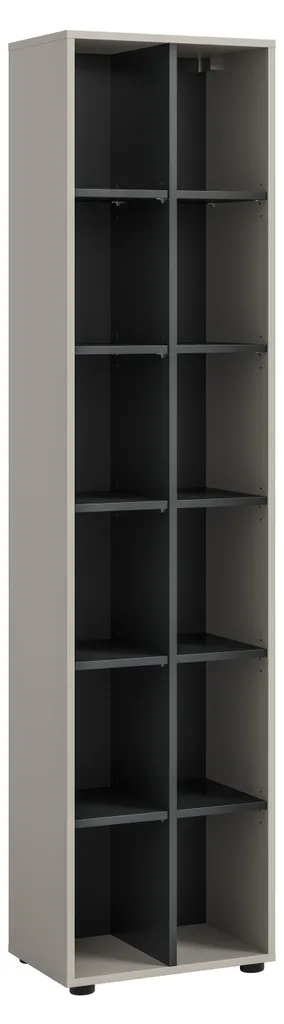 Étagère Noida 12 niches avec finitions cachemire - Grand format 150cm