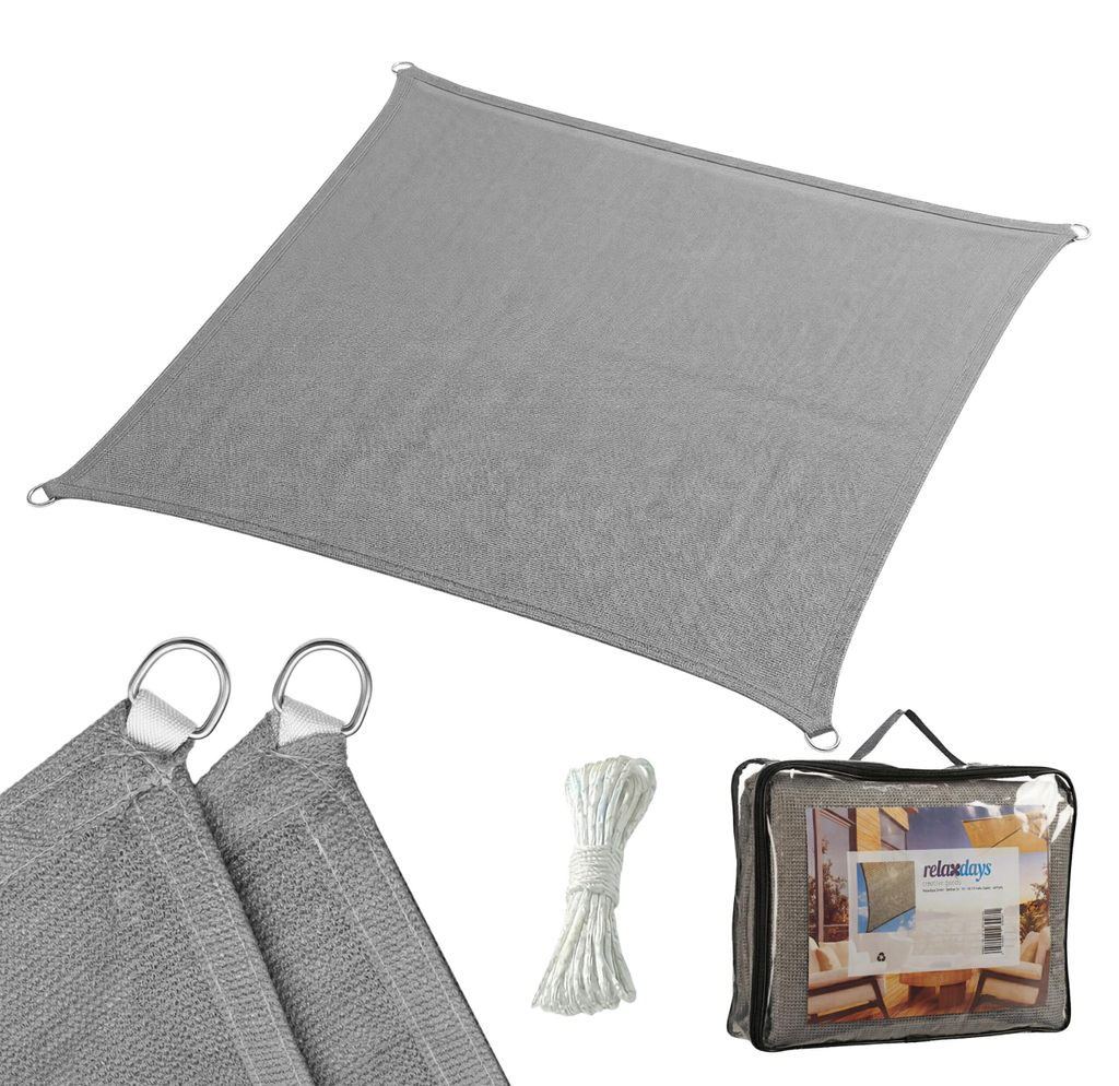 Markiza Relaxdays, 3x3 m, HDPE, oddychająca, markiza Zdjęcie produktu 