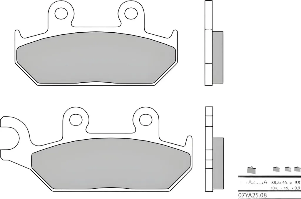 Plaquettes de frein avant Sinter pour moto Brembo 07YA25 route et sport