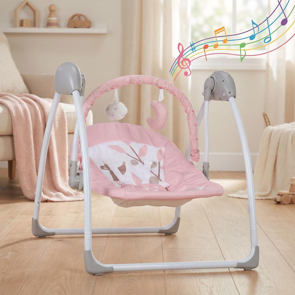 OYAJIA Babyschaukel Babywippe mit Spielbogen Spielzeugen 5 Produktbild 
