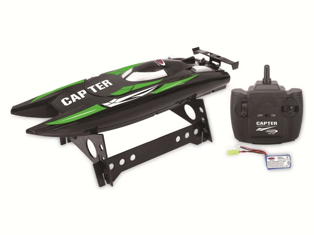 Capter Speedboot schwarz/grün Li-Ion 7,4V 2,4GHz Produktbild 