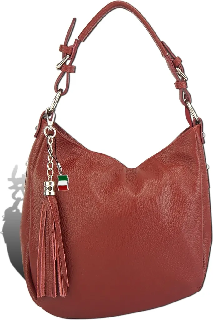 Sac Cabas Florence en Cuir Souple Rouge avec Finitions Premium Or