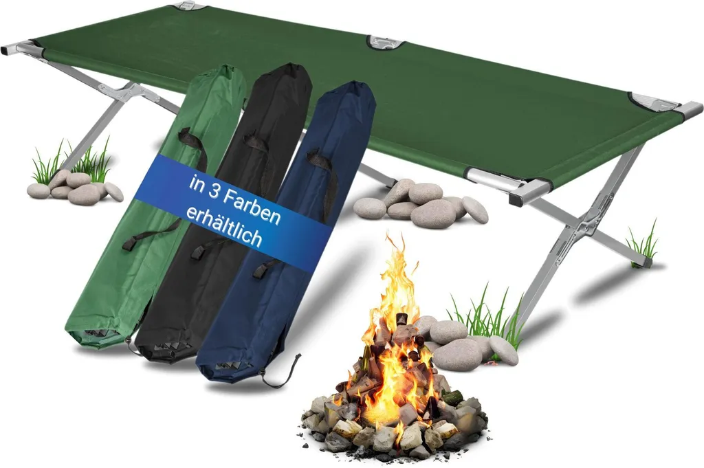 Lit de camp pliable stable 130kg - Fini le mal de dos en camping sauvage