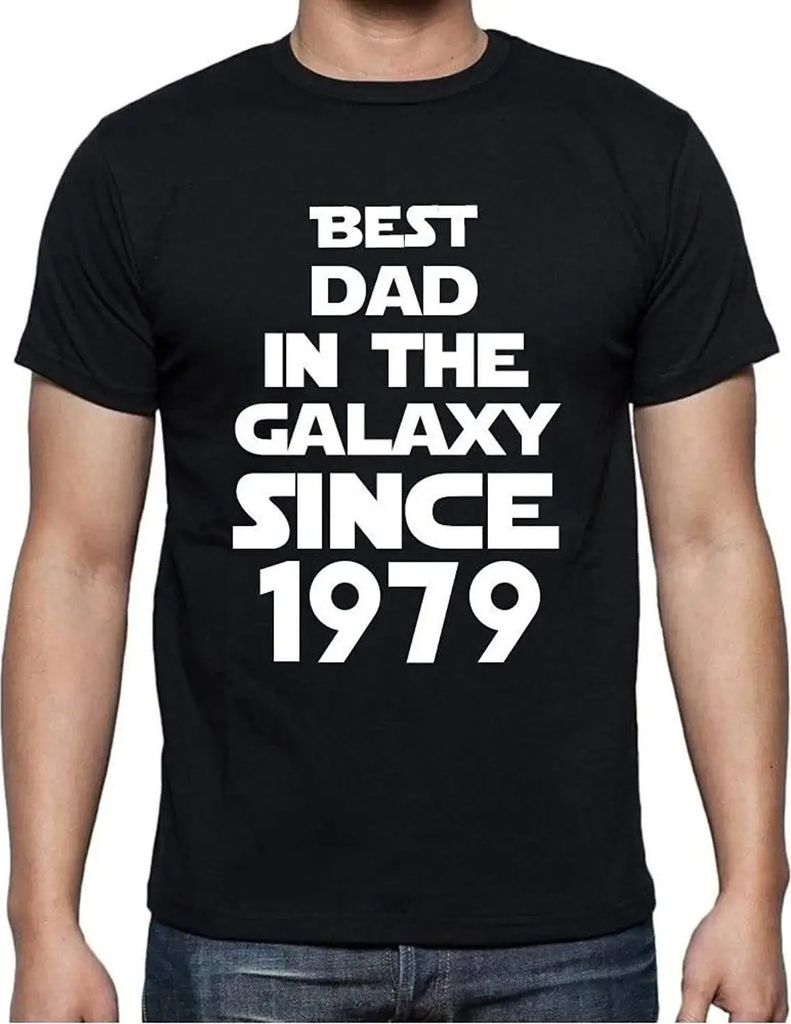 Herren Grafik T-Shirt Bester Vater der Galaxis seit 1979 – Best Dad in the Galaxy Since 1979 – Geschenk 45. Geburtstag Jahrestag 45 Jahre Jubil...