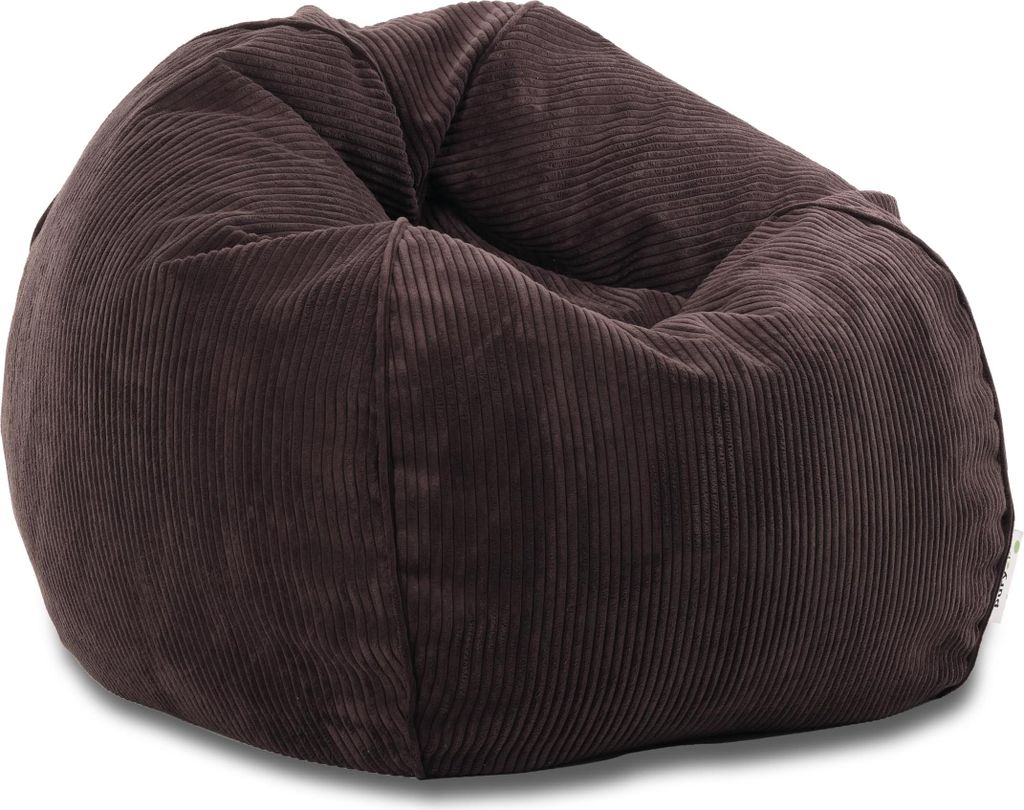 Ecopuf - Sitzsack Cord mit Fußstütze, Sessel mit Füllung, Produktbild 