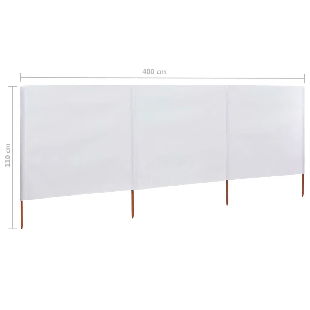 Tissu brise-vent blanc sable 400 cm haute résistance pour extérieur - 7