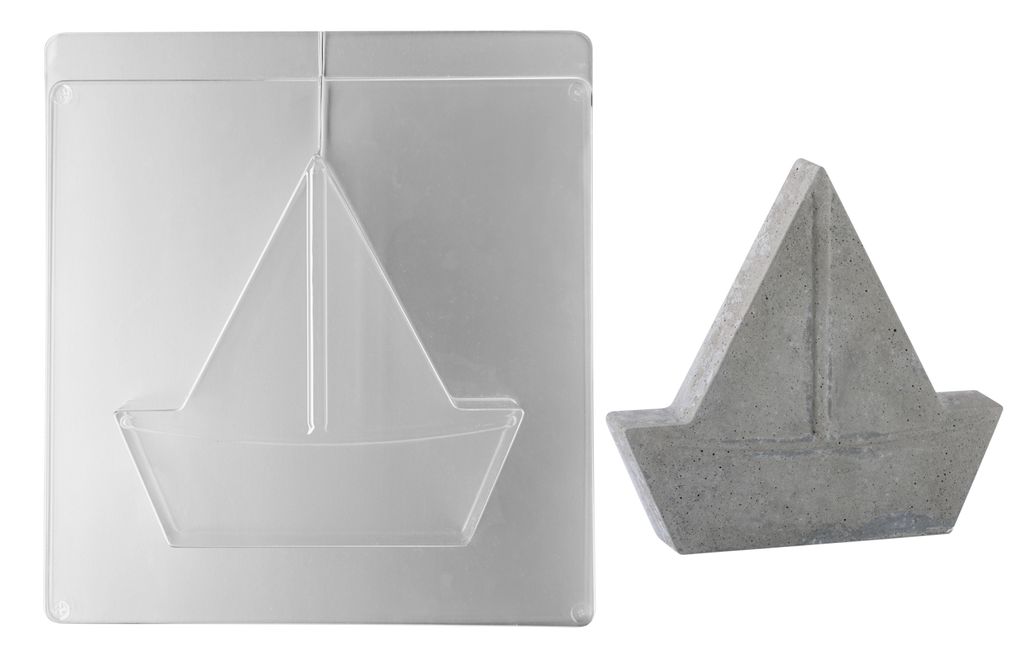Rayher Gießform Segelboot 4 cm für Beton Gips und Kreativprojekte 19 x 18 cm